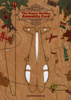 Houten kaart Grand Wooden Assembly - zweefvliegtuig