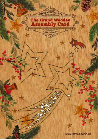 Houten kaart Grand Wooden Assembly - vallende ster