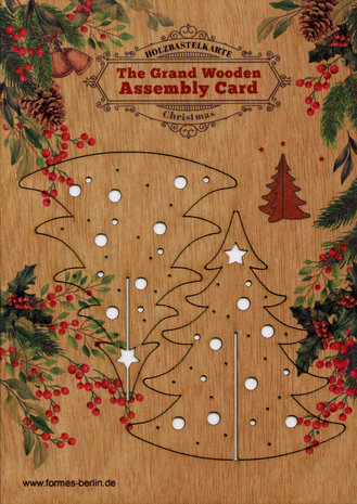 Houten kaart Grand Wooden Assembly - spar