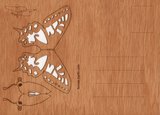 Houten kaart - vlinder_