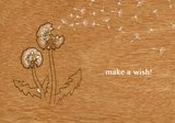 Houten kaart pop-up - make a wish_